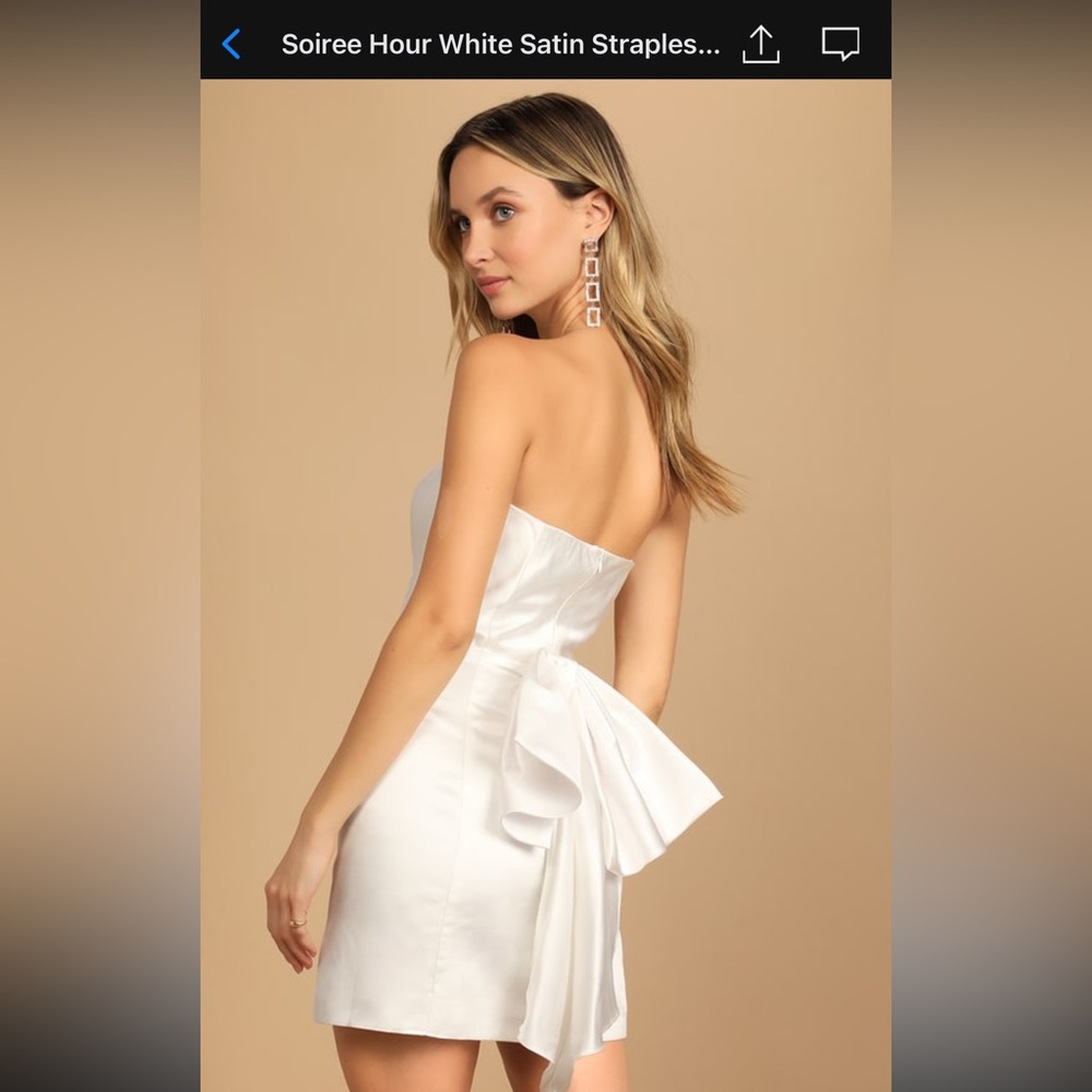 Lulu’s Soirée Bow Back Mini Dress
